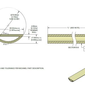 Alumina Ceramic Dee Tubes, Open Both Ends