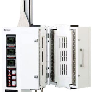 Bridgman Crystal Growth Furnace 1200C 3-Zone with Kanthal Heating Elements & Swing-Open Chamber 60-100mm