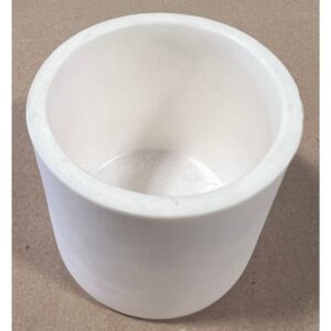High Temperature Alumina Crucible Sample Holder Cylindrical Crucible with Lid Option 60x60