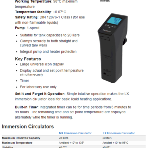 PolyScience LX 98°C Max Immersion Circulator w/ Large Display