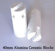 Alumina Ceramic Thermal Tube Blocks for Tubes OD 40mm to 120mm