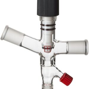 Ai 24/40 Single Cow Adapter w/ PTFE Valve & Viton Gaskets