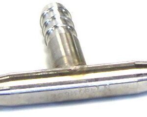 Stainless steel  3/8" Hose Barb Tee for Secure Vacuum Connection