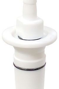 PTFE 24/40 to KF25 or 3/8" Hose Barb Adapter w/ Viton O-rings