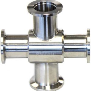 KF25/NW25 St 4-Way Cross Flange for Secure Vacuum Connection