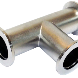 KF25/NW25 St St 3-Way Tee Flange for Secure Vacuum Connection