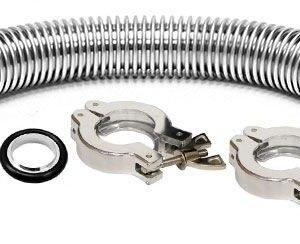 Ai KF25 1M Flexible SST Bellow with Clamps & Centering Rings