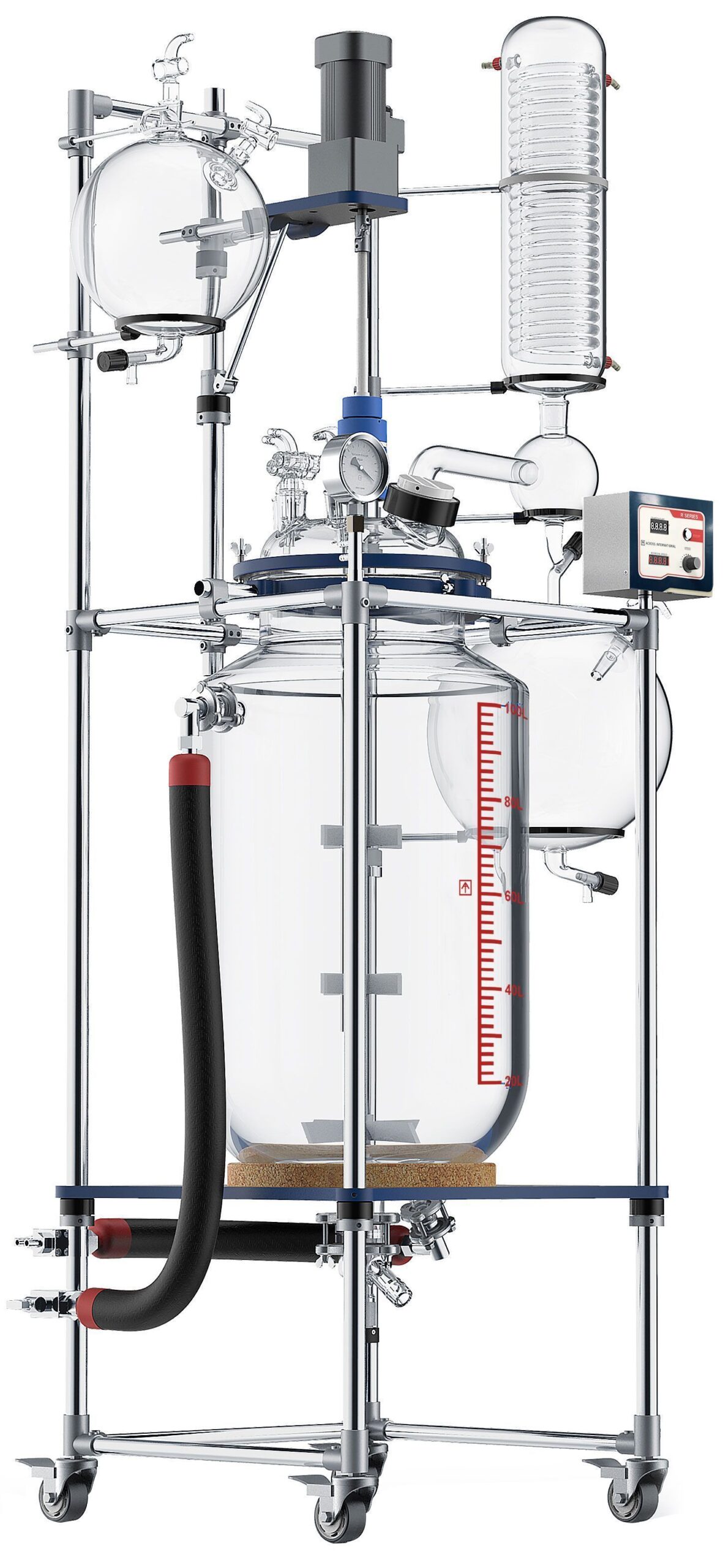 Ai R Series 100L Single Jacketed Glass Reactor package w/ Chiller & Pump - Image 3