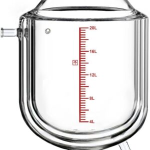Dual-Jacketed 20L Reactor Vessel for Ai R20 Glass Reactors