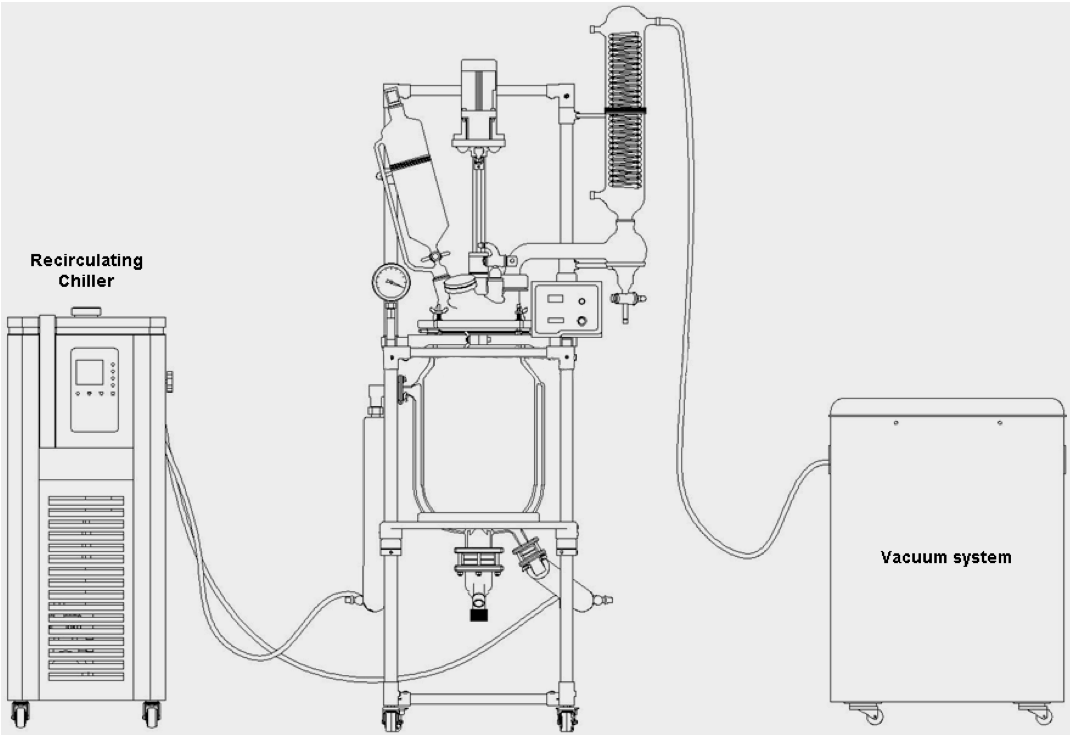 Decarboxylation Package - Ai 50L Single/Dual Glass Reactor with Welch Pump - Image 3