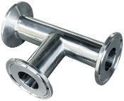 Ai 1.5" One-Piece 316L SST Sanitary Tri-Clamp Tee