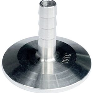 Ai 1.5" One-Piece 316L SST Tri-Clamp to Hose Barb Adapter